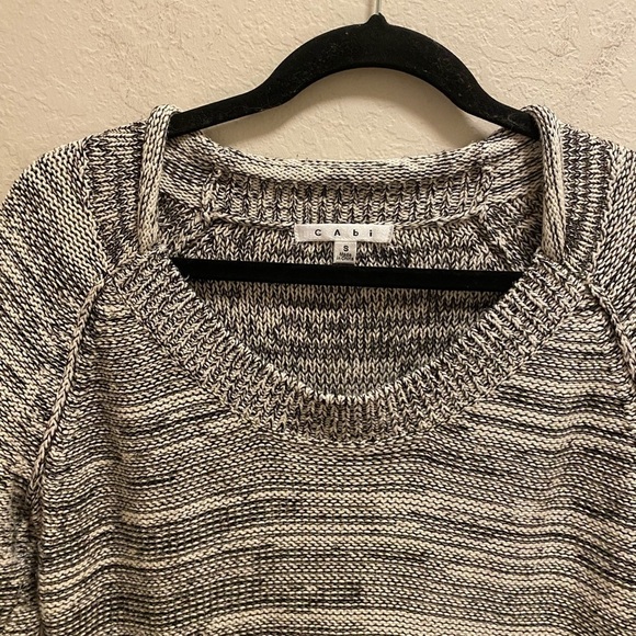 CAbi #973 Marled Short Sleeve Knit Sweater Tunic - Picture 8 of 9